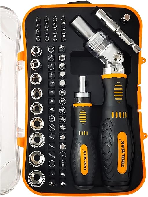 Motorcycle Tools Compact Socket and Ratchet Screwdriver Set