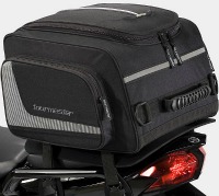 A large tail bag can carry enough gear for a long trip...