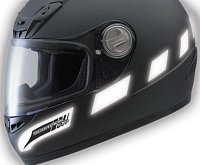 Reflective material on your helmet is good safety accent