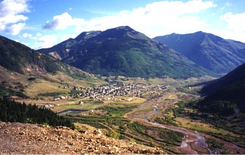 Silverton frm above on the MIllion Dollar Highway