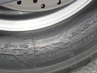 Dry rot and tire age can cause cracking