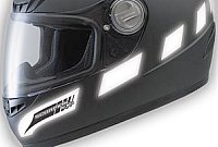 Reflective patches on your helmet improve safety