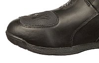 Motorcycle touring boots with gear shifter toe pad