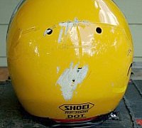 Damaged helmet shell needs replacing