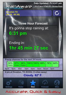 RainAware IPhone Screenshot 
